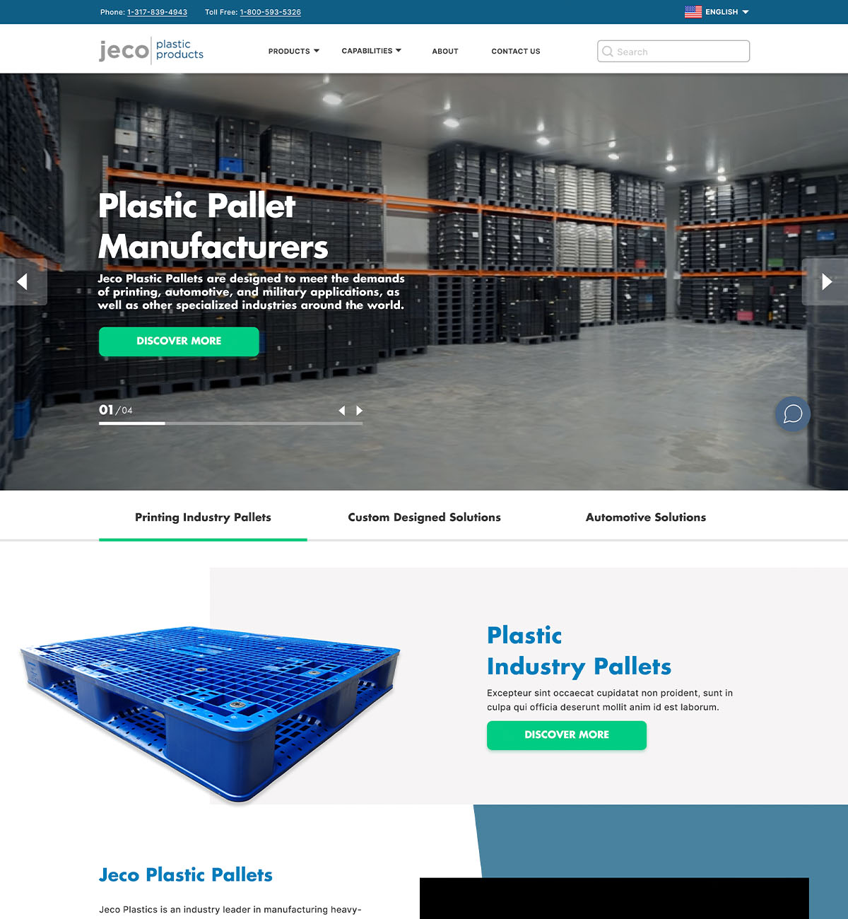 Industrial Landing Page Development